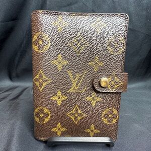 Louis Vuitton LV Agenda PM Brown and Gold Monogram Organizer Wallet